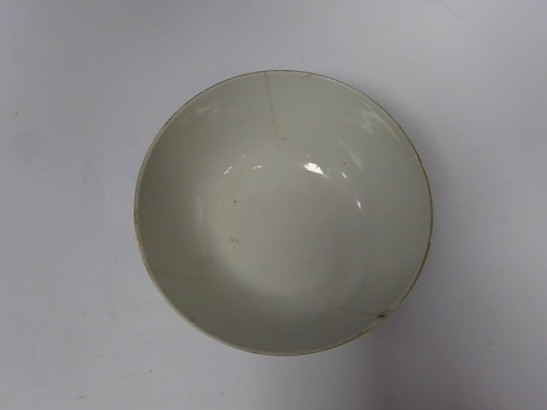 BOL EN PORCELAINE EMAILLEE OEUF DE ROUGE GORGE - Chine - Marque apocryphe TONGZ…