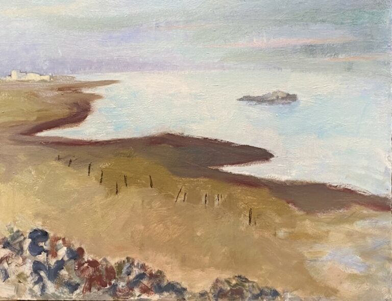 Bord de mer - Huile sur carton, - 70 x 90 cm