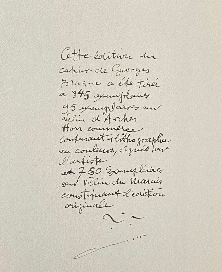 Cahier de Georges BRAQUE 1917-1947. - BRAQUE Georges - Edité par Maeght Editeur…