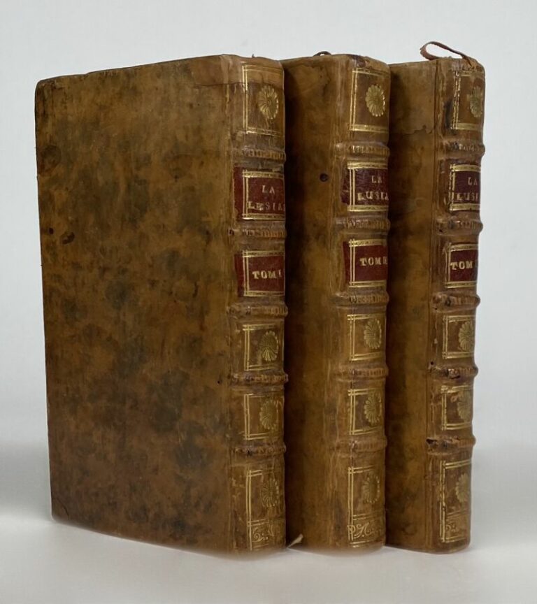 Camoens Lusiade - P., chez Huary, 1735. - 3 vols in-12, plein veau.