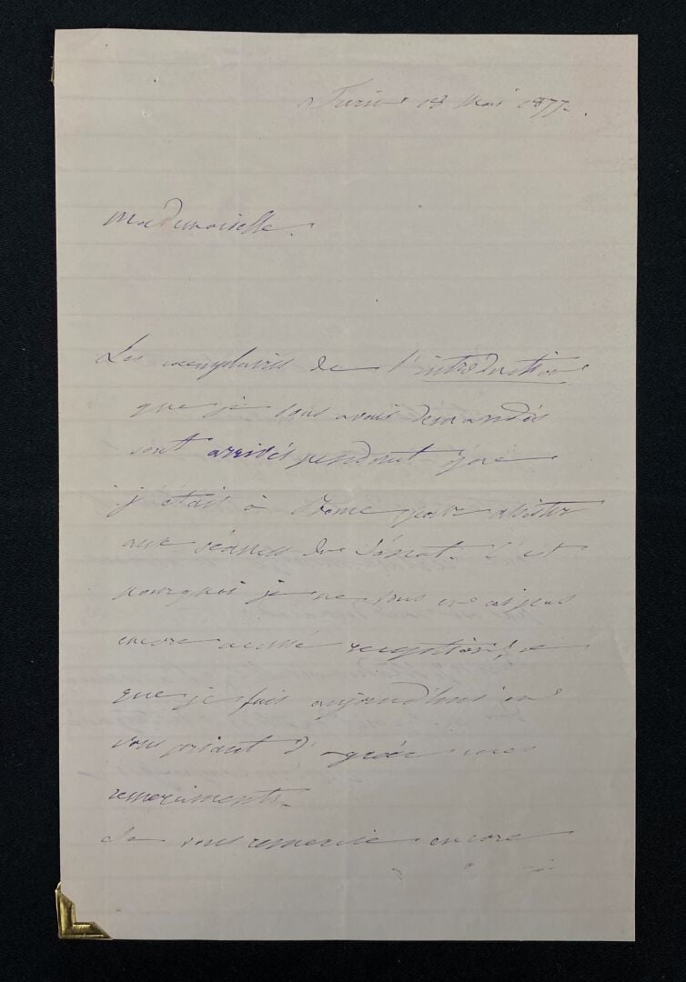 Carlo BON COMPAGNI di MONBELLO : - 2 lettres manuscrites. - - Page in 8°. - "Tu…