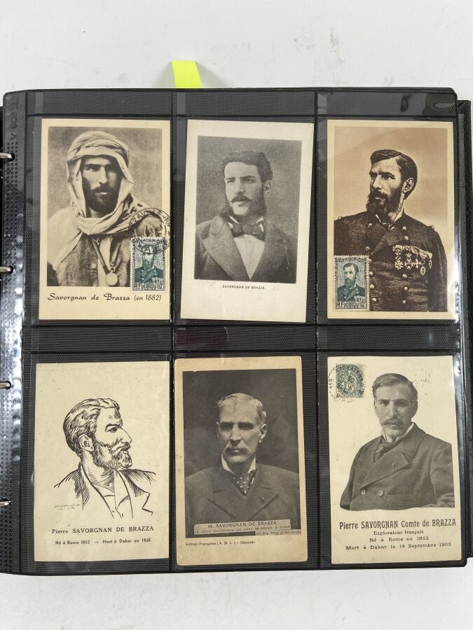 CARTES POSTALES Classeur : EXPLORATEURS - MISSION MOLL - - Pierre Savorgnan de…