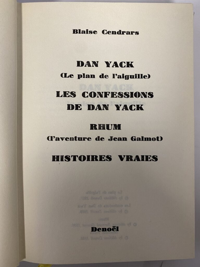CENDRARS (Blaise). - Oeuvres complètes. - Paris Denoël 1960 - 1965. - 7 volumes…