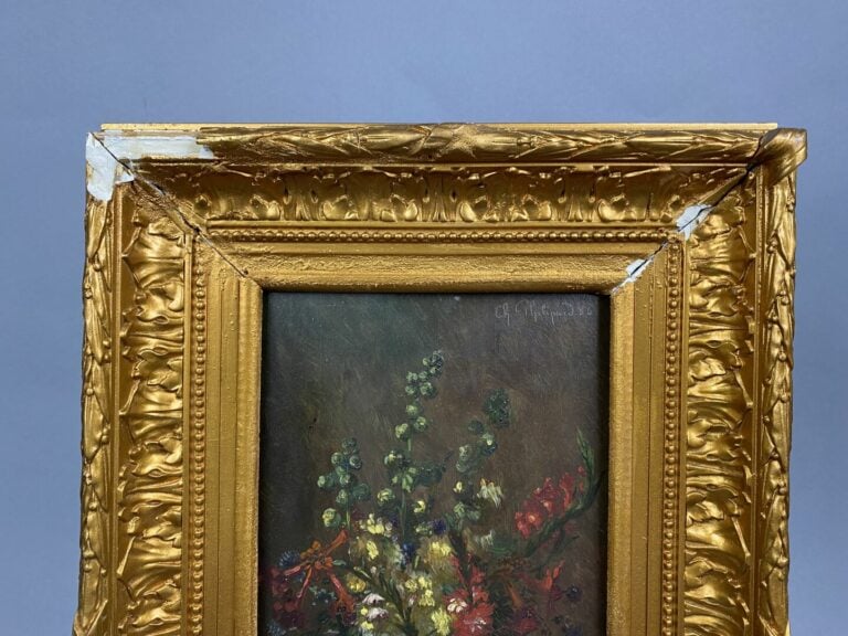 Charles PHILIPARD (act.c.1863-1868) - Nature mortes au bouquet de fleurs - Huil…