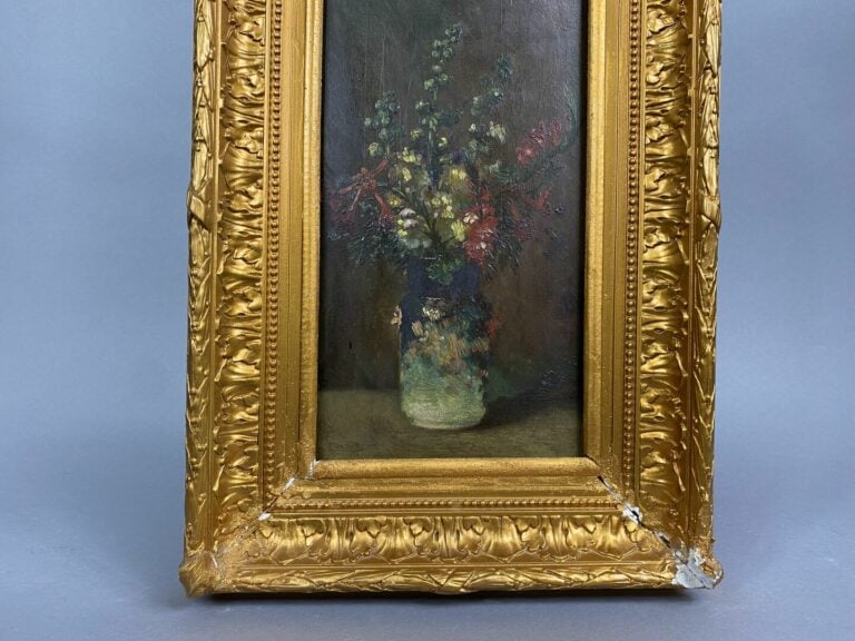 Charles PHILIPARD (act.c.1863-1868) - Nature mortes au bouquet de fleurs - Huil…