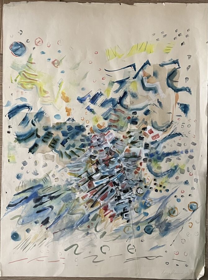 Charles PIERRE -HUMBERT (1920-1992) - Composition, 1958 - Aquarelle sur papier,…