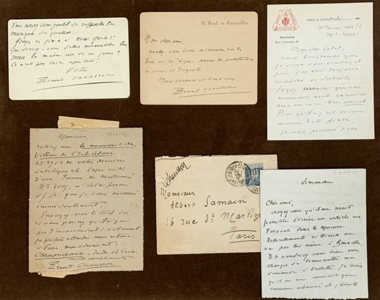 Chausson, Ernest 33 l.a.s. - 33 lettres à des personnalités du monde musical.