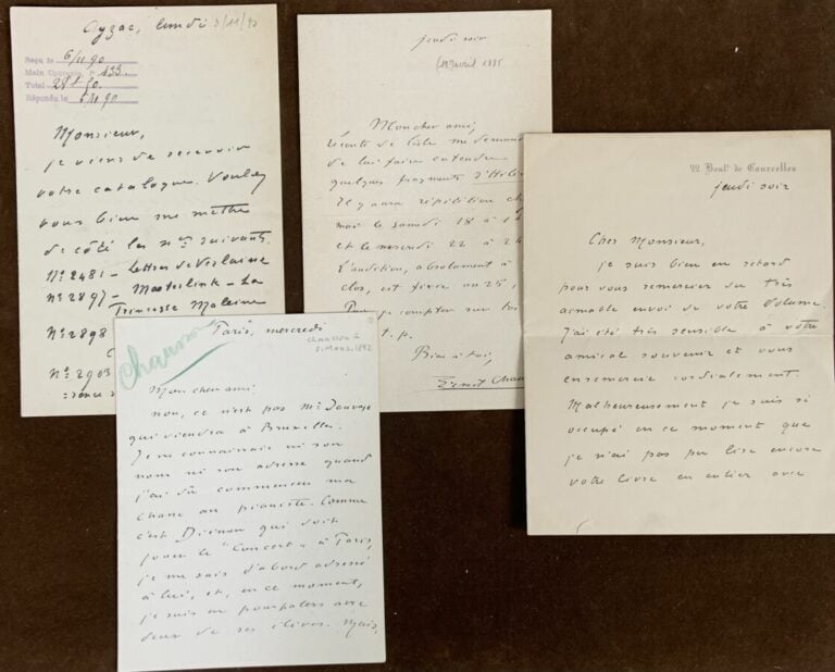 Chausson, Ernest 33 l.a.s. - 33 lettres à des personnalités du monde musical.