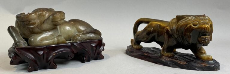 CHINE, fin de la dynastie Qing, de style Ming - Buffle d'eau en jade néphrite s…
