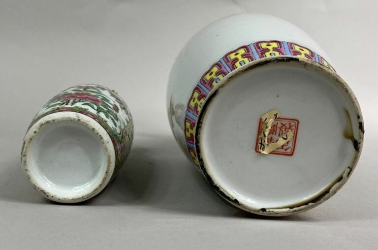 CHINE, XXe siècle - Vase balustre en porcelaine émaillée dans le goût de la fam…