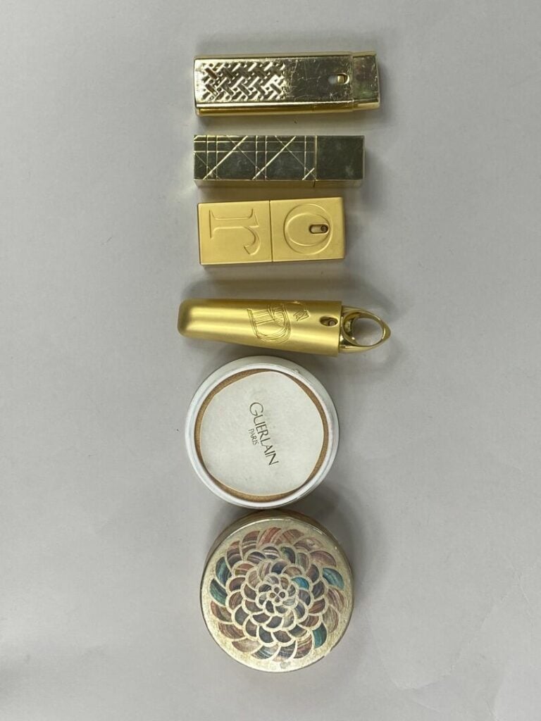 Christian DIOR, GUERLAIN - Lot de quatre vaporisateurs de sac - On joint un pou…
