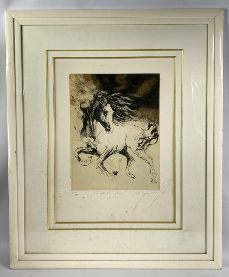 Claude WEISBUCH (1927-2014) - Cheval - Eau-forte, signée en bas à droite et num…