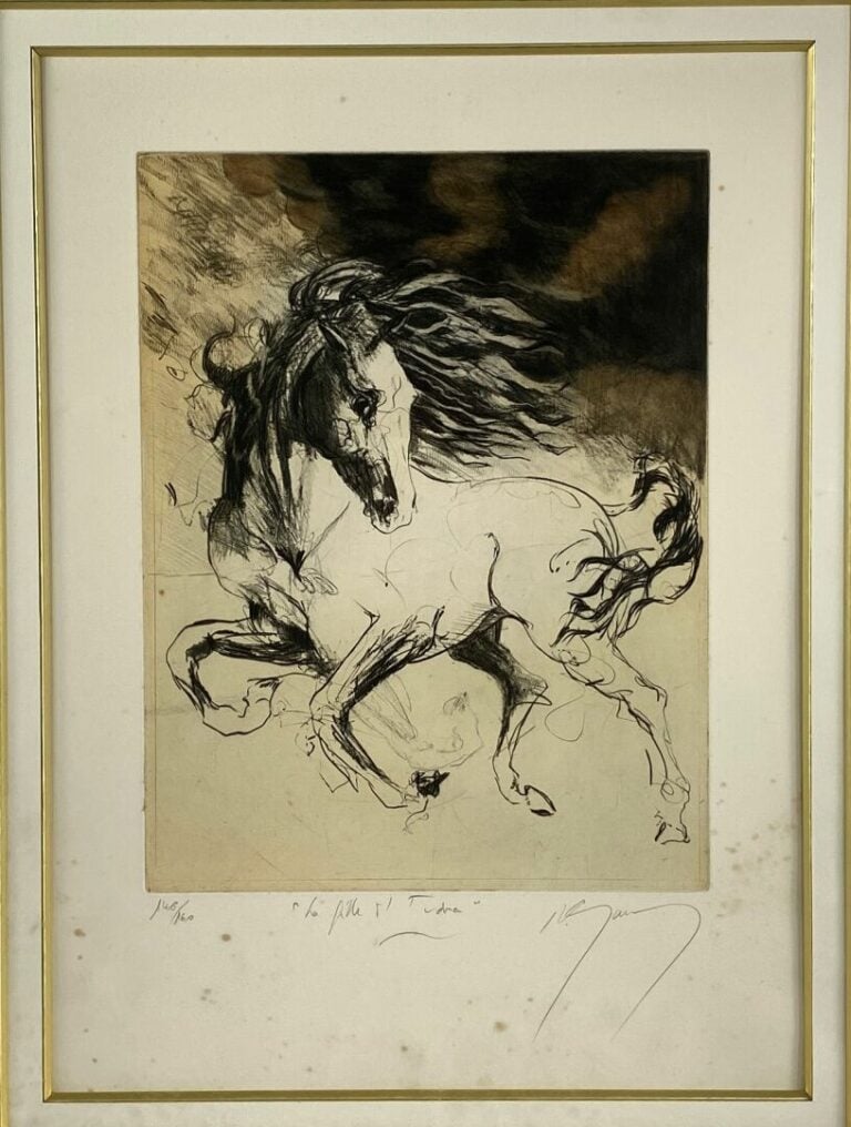 Claude WEISBUCH (1927-2014) - Cheval - Eau-forte, signée en bas à droite et num…