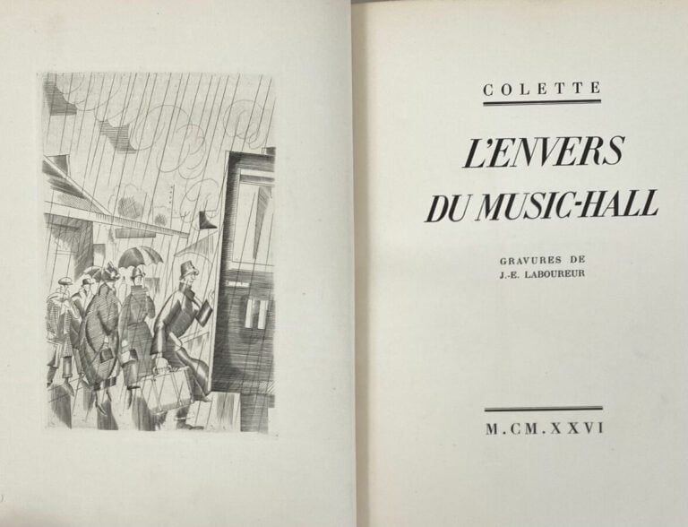 Colette - L'envers du music-hall - 1926 - In-4 demi-chagrin