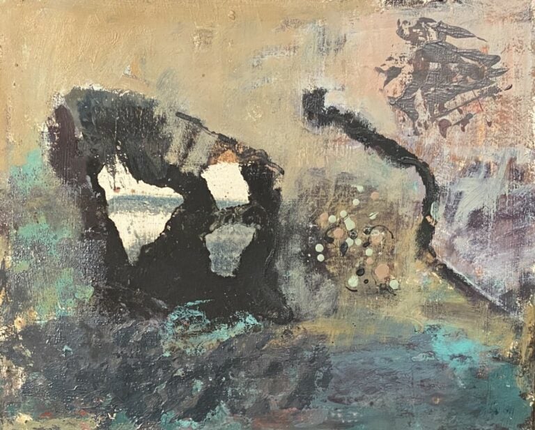 Composition - Huile sur toile, - 54 x 65 cm