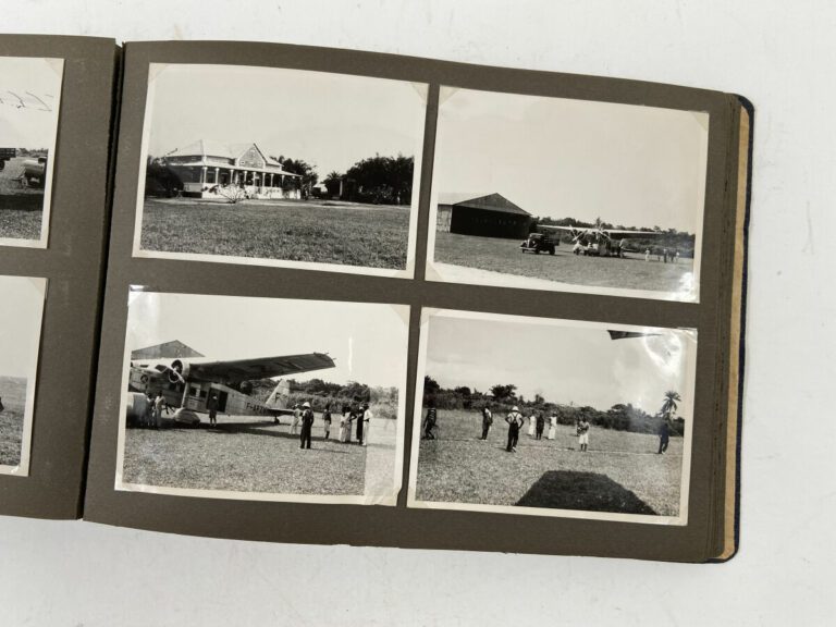 CONGO BRAZZAVILLE OUBANGUI CHARI Album ca. 1930, vie coloniale, vues aériennes,…