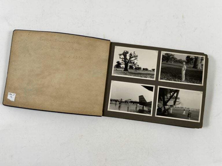 CONGO BRAZZAVILLE OUBANGUI CHARI Album ca. 1930, vie coloniale, vues aériennes,…