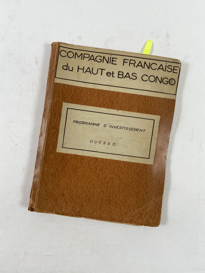CONGO Carnet "Compagnie Française du Haut et Bas Congo. Programme d'investissem…