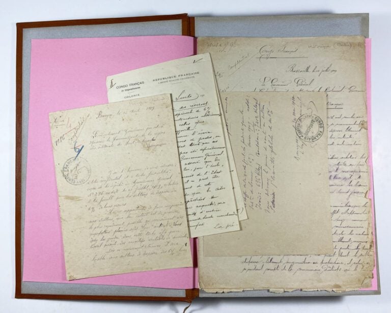 Congo. Correspondance et directives de Mbomou 1909-1910 - Réserves indigènes -…