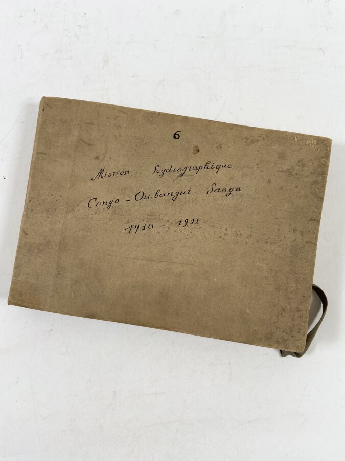 CONGO - OUBANGUI SANGA Mission hydrographiques, 1910-1911. Album avec environ 2…