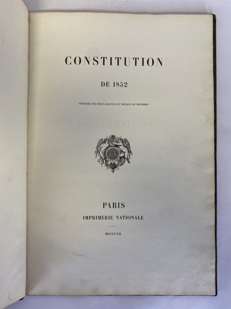 Constitution 1852 - Constitution de 1852, précédée de proclamations et décrets…