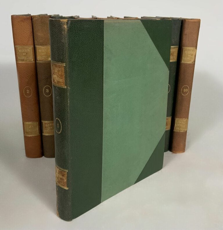 Courteline - OEuvres - Paris, librairie de France - 10 vols in-8, demi basane à…