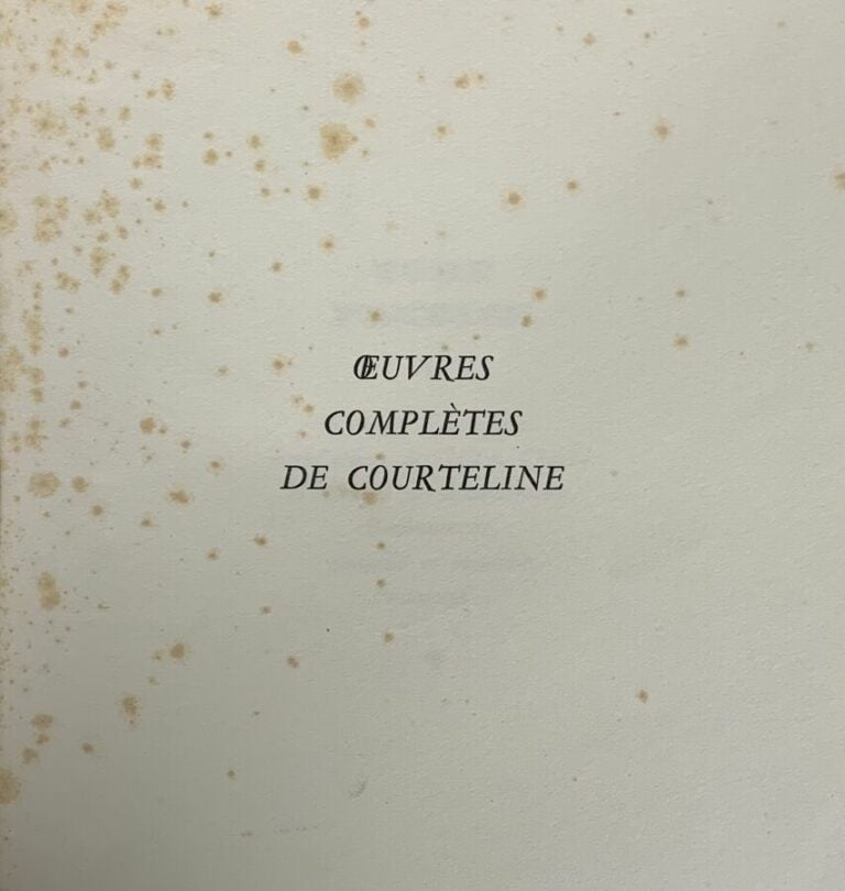 Courteline - OEuvres - Paris, librairie de France - 10 vols in-8, demi basane à…