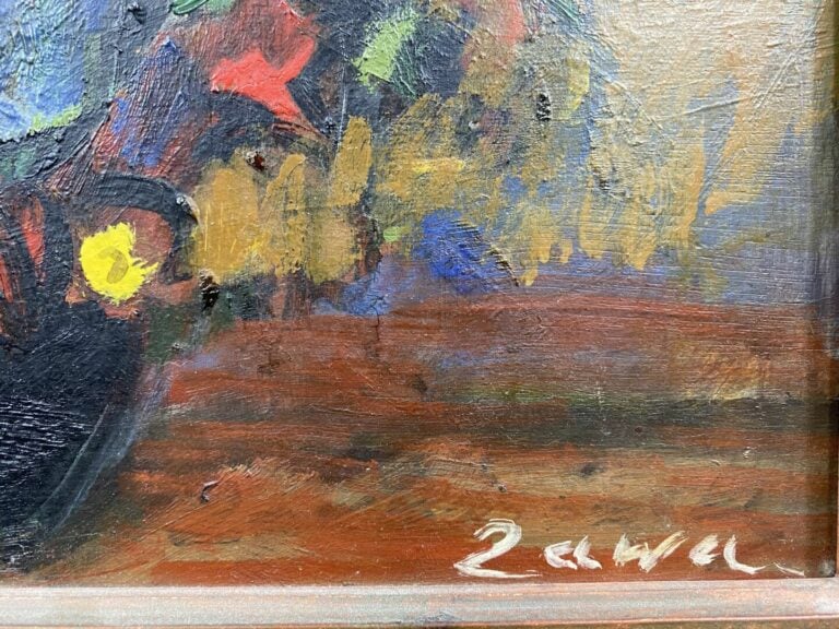 Czeslaw ZAWADZINSKI (1878-1936), Attribué à - Bouquet de fleurs - Huile sur car…