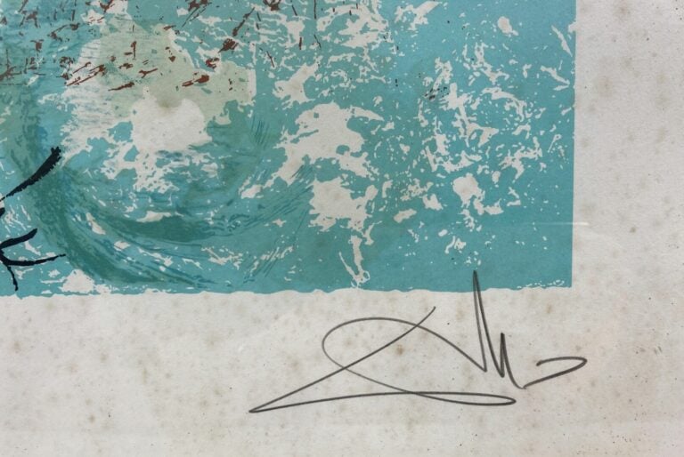 DALI (d'après) - Gala, ma Madone de la Sixtine - Lithographie encadrée signée e…