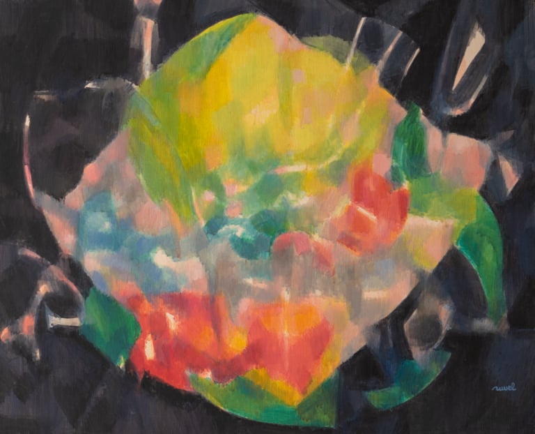 Daniel RAVEL (1915-2002) - Incandescence - Huile sur toile, signée en bas à dro…