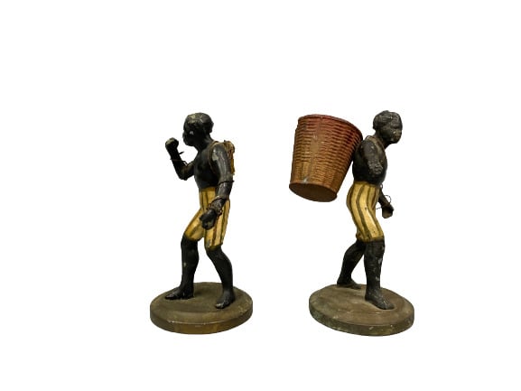 Dans le goût de MURANO - Sujet en verre soufflé coloré représentant un homme po…