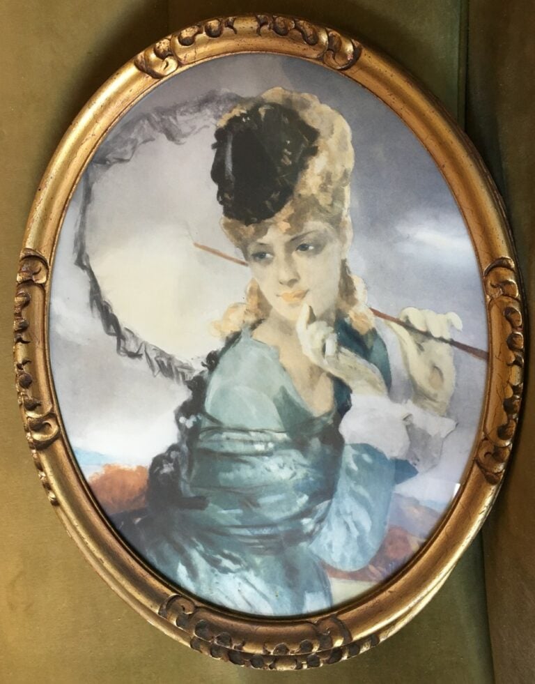 D'après Cyprien BOULET. - Portrait d'élégantes - Paire de reproductions ovales…