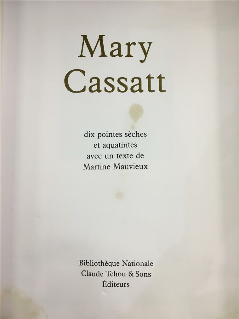 D'après Mary CASSATT (1844-1926). - Suite de dix estampes à la pointe sèche et…