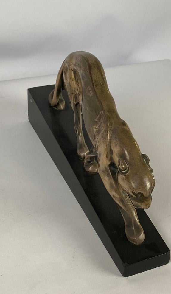 D'après Maurice PROST (1894-1967) - Panthère marchant - Sculpture en bronze arg…