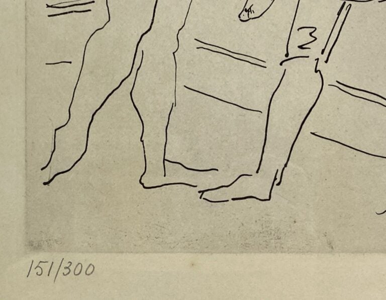 D'après Pablo PICASSO (1881-1973) - Deux danseurs discutant - Eau-forte signée…