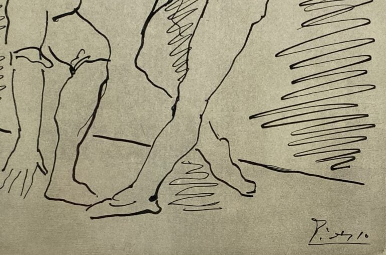 D'après Pablo PICASSO (1881-1973) - Deux danseurs - Eau-forte signée dans la pl…