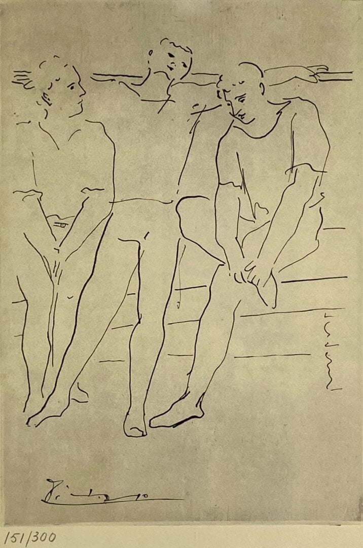 D'après Pablo PICASSO (1881-1973) - Trois danseurs - Eau-forte signée dans la p…