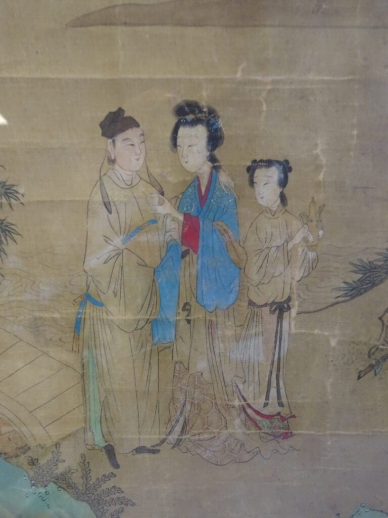 D'après Qiu Ying (1494-1552) - Chine, XIXe siècle - Prise du thé - Peinture sur…