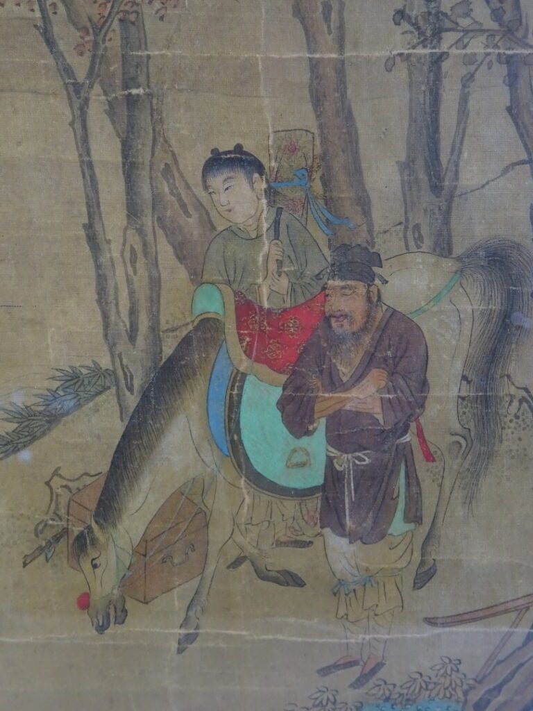 D'après Qiu Ying (1494-1552) - Chine, XIXe siècle - Prise du thé - Peinture sur…