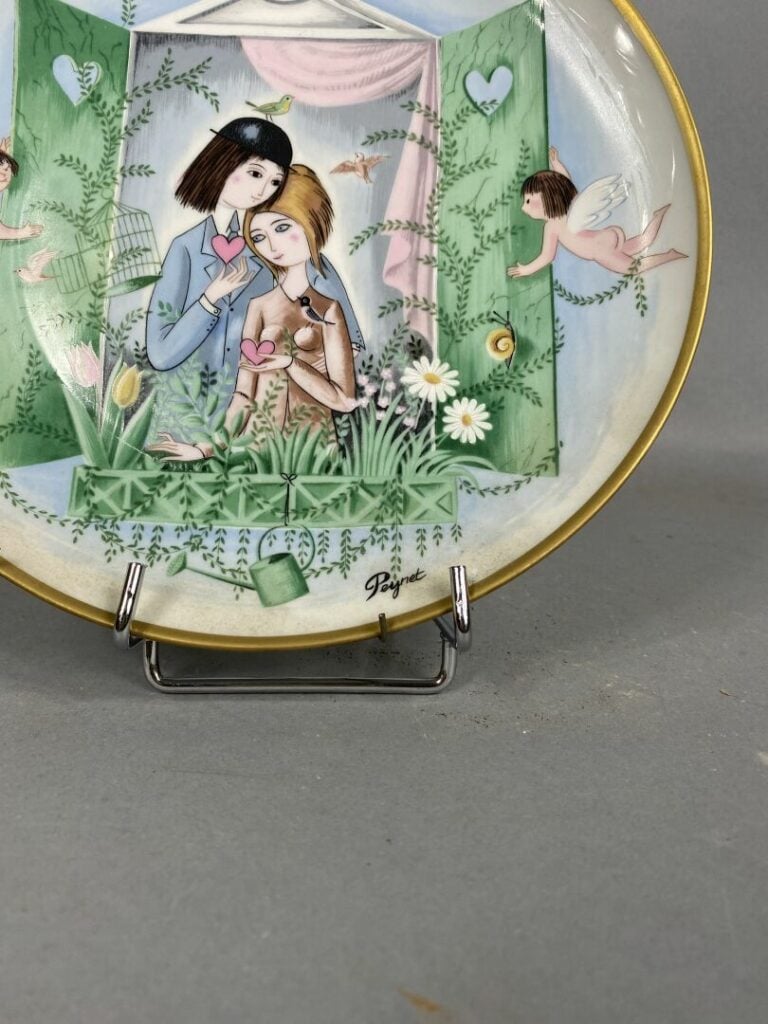 D'après Raymond PEYNET (1908-1999) - "Le jour des Amoureux", 1980 - Assiette en…
