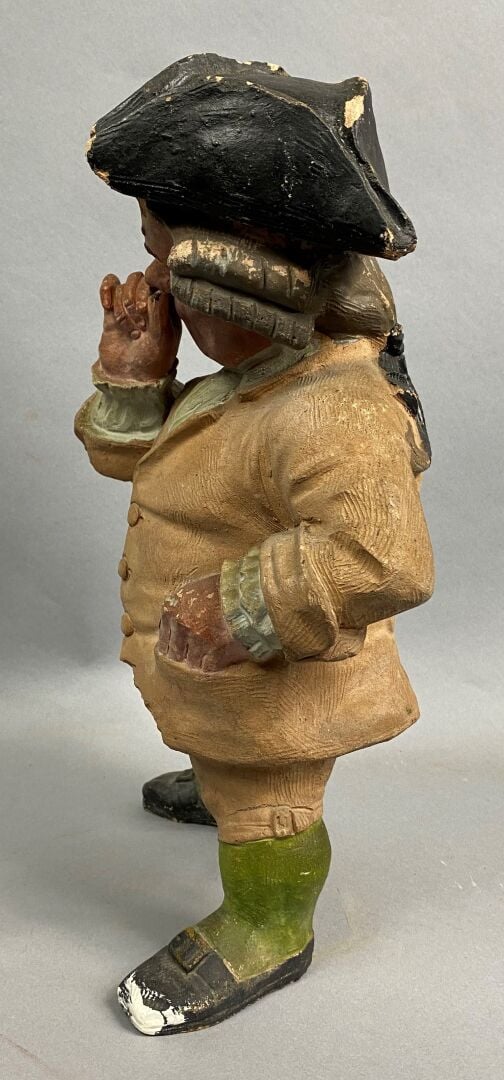 D'après Théodore COINCHON - Sujet en terre-cuite patinée polychrome figurant un…