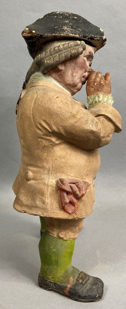 D'après Théodore COINCHON - Sujet en terre-cuite patinée polychrome figurant un…