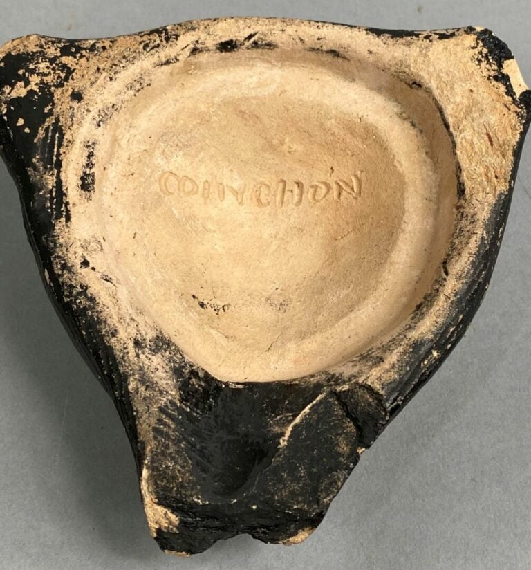 D'après Théodore COINCHON - Sujet en terre-cuite patinée polychrome figurant un…
