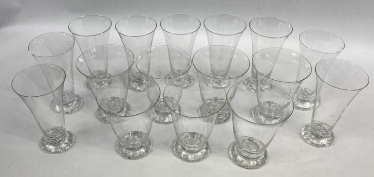 DAUM France, modèle Sorcy - Partie de service de verres en cristal comprenant 1…