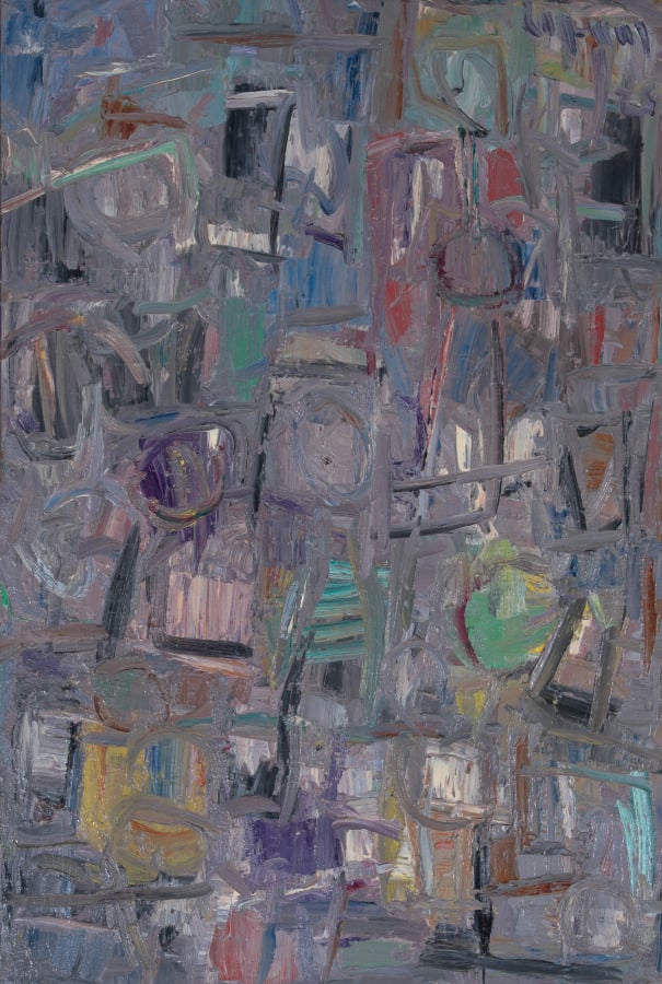 David LAN BAR (1912-1987) - Abstraction,1957 - Huile sur toile, signée en bas à…