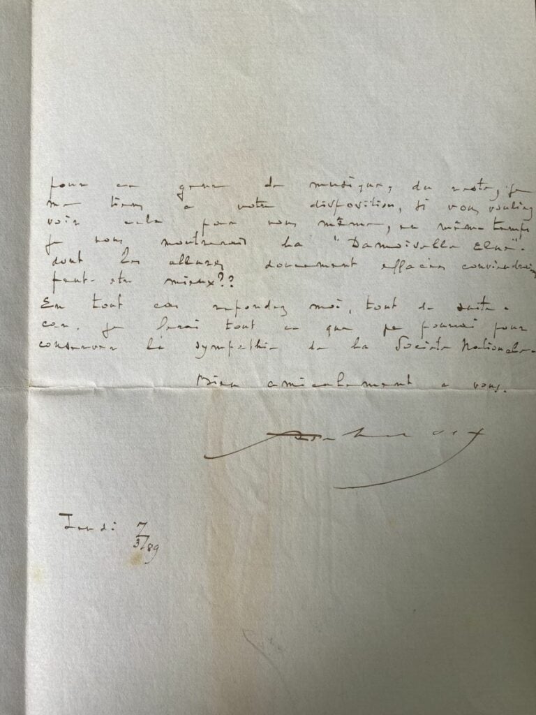 Debussy, Claude 2 l.a.s. - 2 lettres à Ernest Chausson.