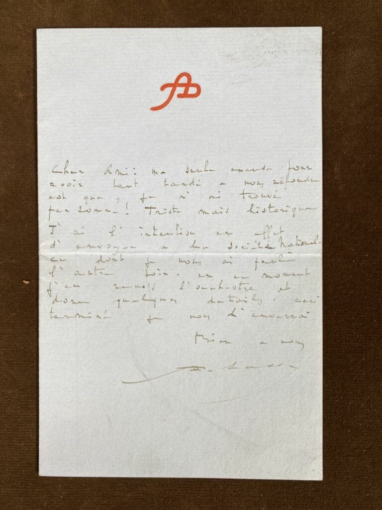 Debussy, Claude 2 l.a.s. - 2 lettres à Ernest Chausson.
