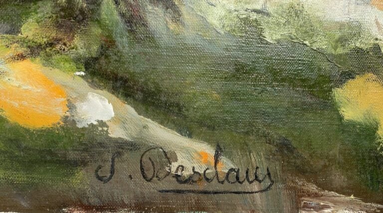 DESCLAU (XXe siècle) - La Sainte Victoire - Huile sur toile, signée en bas vers…
