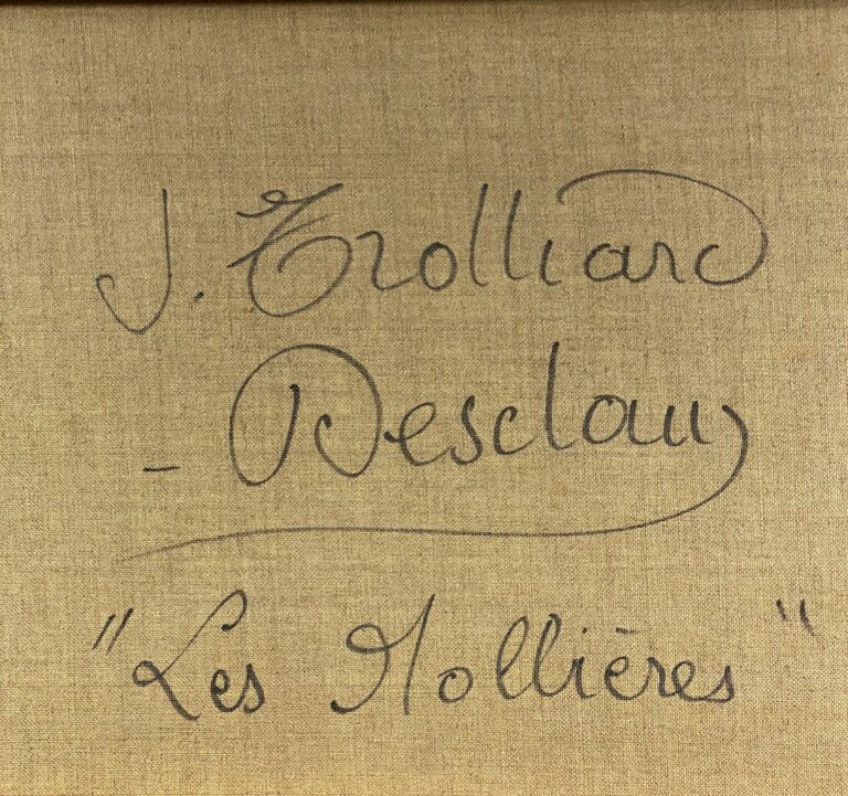 DESCLAU (XXe siècle) - Les Mollières - Huile sur toile, signée en bas à droite…