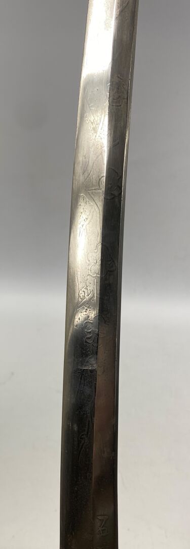 Deux sabres décoratifs type katana avec fourreaux - Style japonais - Long (lame…